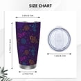 thumbnail image 4 of Cauagu Colorful Snake Pattern 20oz Tumbler,Stainless Steel Vacuum Insulated Tumbler with Lid Insulated Coffee Mug Thermal Cup with Splash Proof Sliding Lid-Straw Three-piece Set, 4 of 8
