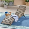 thumbnail image 4 of LAHAINA WOOD FOLDABLE CHAISE LOUNGE - GREY,Wood Main Material,72.75” W x 21.25” D x 24.00” H. Suitable for outdoor courtyards and Suitable for balconies, 4 of 15