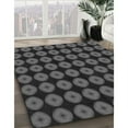 thumbnail image 2 of Ahgly Company Indoor Round Patterned Charcoal Black Area Rugs, 4' Round, 2 of 6