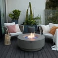 thumbnail image 2 of Elementi Plus Colosseo Propane Fire Pit for Outside Outdoor Fire Pit Table Smokeless Firepit Concrete Round Fire Bowl Patio Heater Fireplace 60000 BTUs - Light Grey, 40.9 x 40.9 Inches, 2 of 9