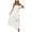 White Womens Summer Dress, variant on USSUMA Sun Dresses Women Summer Casual Sleeveless Smocked Tube Top Lae Swing Flowy Long Maxi Sundresses for Women Solid Plus Size Dress for Women V Neck Graduation Dress