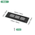 thumbnail image 3 of Uxcell 1-Pack Aluminum Alloy Door Air Vent Cover, 6x2"/150x50mm Ventilation Grille with Screws for Cabinet [Black], 3 of 6