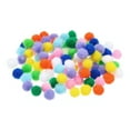 thumbnail image 1 of Uxcell 100 Pcs Pompons 0.6 Pouces pour Artisanat, Multicolores, 1 of 6