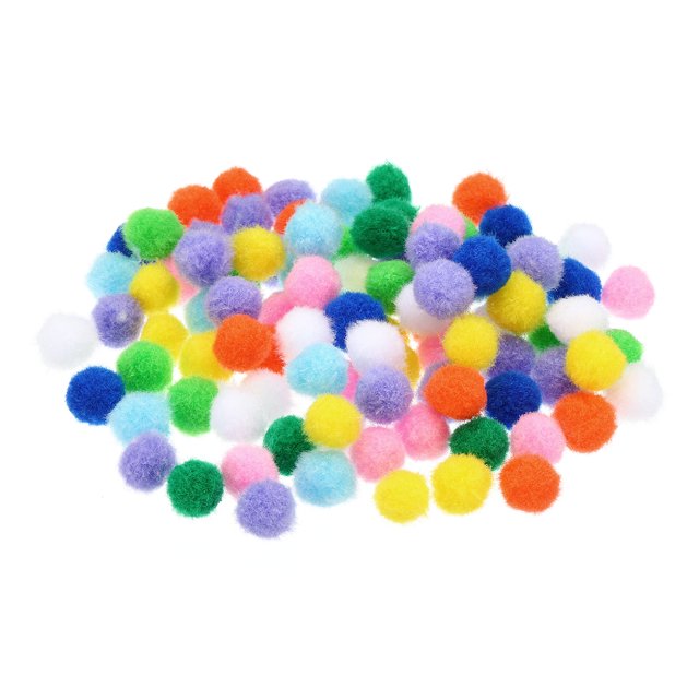 Uxcell 100 Pcs Pompons 0.6 Pouces pour Artisanat, Multicolores