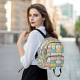 thumbnail image 6 of FORMRS Mini Backpack Purse for Women Quilted Travel Daypack Casual Shoulder Bag, Daisy Mosaic, 6 of 7