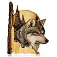 thumbnail image 2 of Artesanía de animales de madera Decoración montada en la pared Escultura colgante Estatua Adorno de arte 3D, Tipo 4 kenally HA008180-04B, 2 of 6