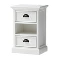 thumbnail image 4 of Classic White Two Drawer Nightstand Unit with Basket, 4 of 9