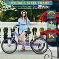 thumbnail image 4 of Lilypelle Folding Tricycle for Adult , 20/24/26in Wheel 7-Speed Unisex Three Wheel Cruiser Bike,Unisex, 4 of 8