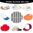 thumbnail image 3 of 100 Piezas Desechables Cap Liner Absorbe la Humedad Banda para el Sudor Visera Sombrero Adhesivo Absorbe el Sudor Tiras Cinta, Negro, 3 of 4