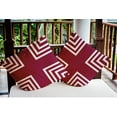 thumbnail image 4 of 18" x 18" Simply Daisy Corner Stripes Indoor/Outdoor Pillow, Maroon Red Qty 1, 4 of 6