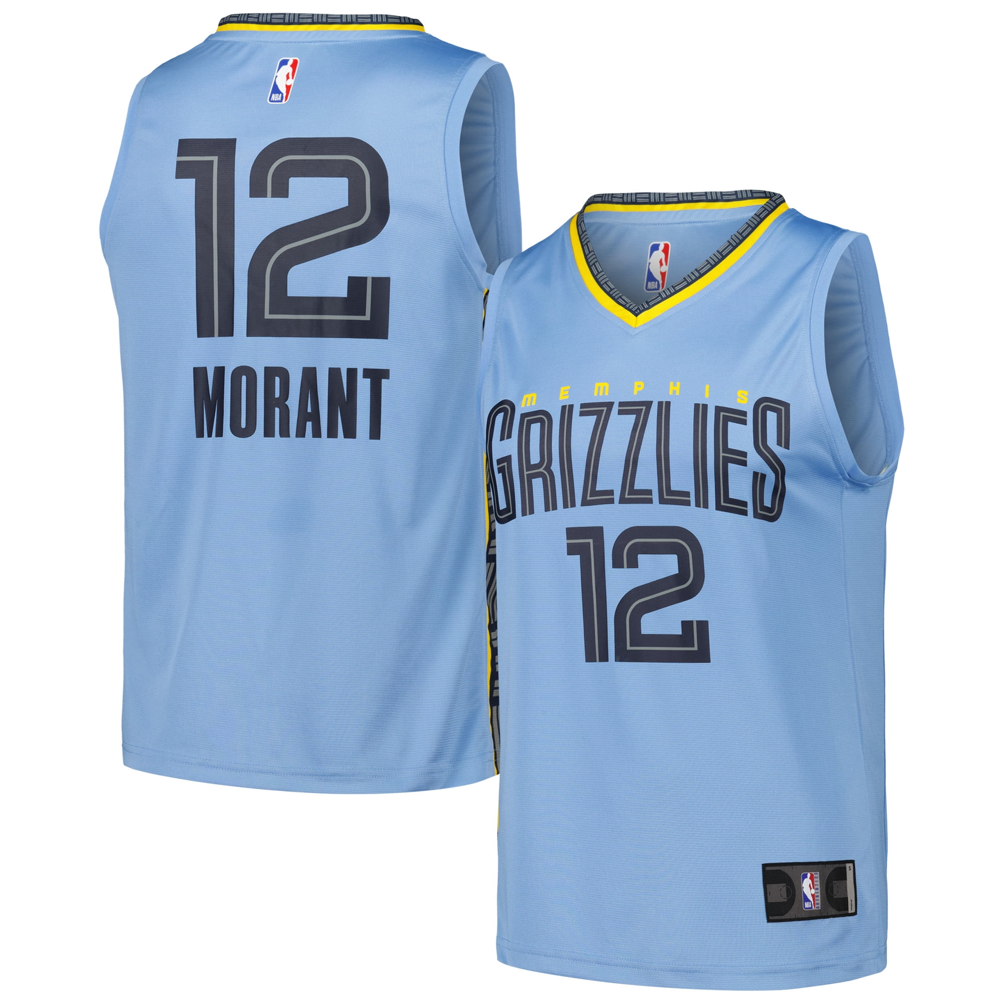 Men's Fanatics Ja Morant Light Blue Memphis Grizzlies Fast Break Replica Player Jersey - Statement Edition