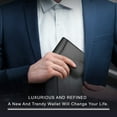 thumbnail image 6 of Slim Wallets for Men -Artificial Leather Money Clip Mens Wallet - RFID Blocking Front Pocket Bifold Wallet - Minimalist Credit Card Holder with Gift Box, 6 of 7