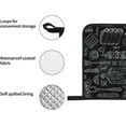 thumbnail image 5 of BBQ Oven Mitts and Pot Holders 4 Pcs Set Black Barbecue Menus Background Oven Glove and Potholder Suitable for Barbecues Baking Cooking Microwave, 5 of 6