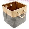 thumbnail image 3 of 1Set Storage Basket Square Grey Cotton Linen for Sundries Clothes Books Socks, 3 of 8