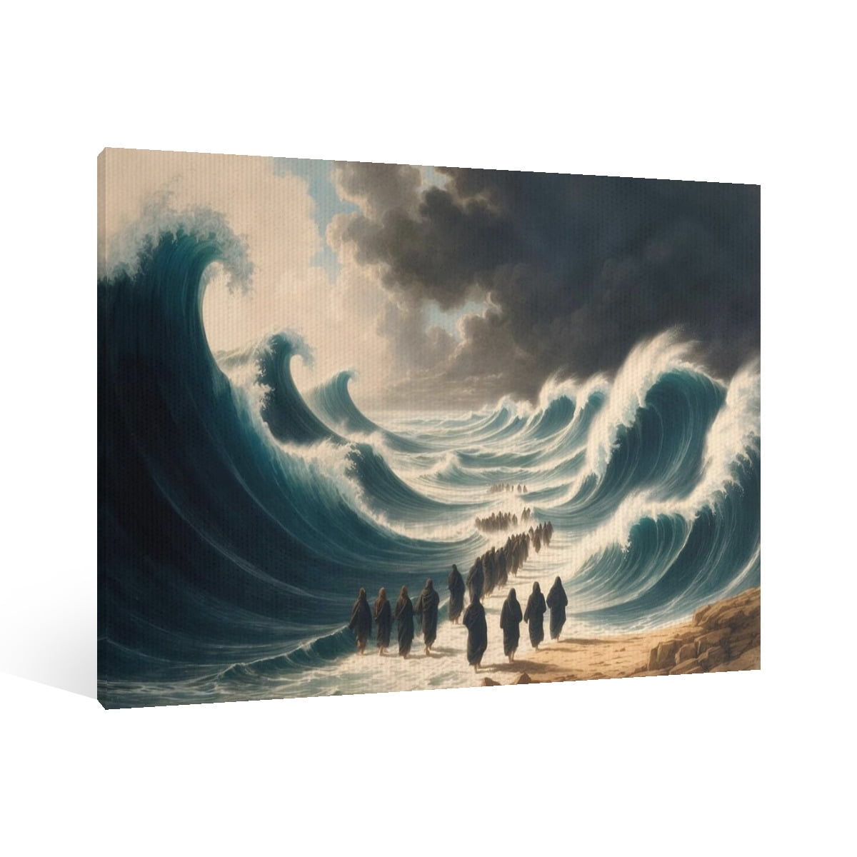 Vintage Jesus Canvas Wall Art Paint Framed Jesus Pictures Canvas Print Posters Wall Decor Christian Christmas Wall Art Home Decor for Living & Prayer Room Bedroom Wall Decor Framed