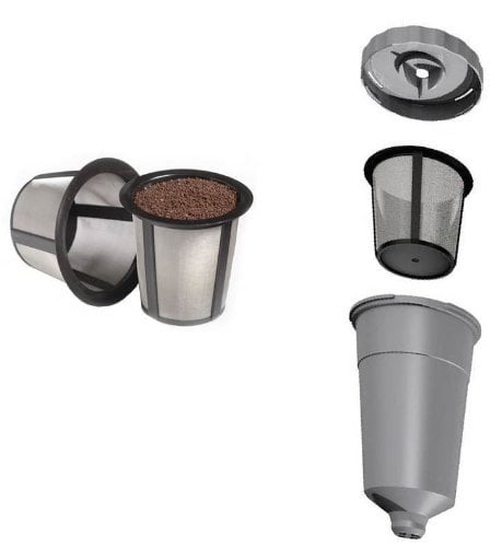 Gray Reusable Coffee Makers Filter Replacement Set for Keurig My K-cup Style 