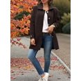 thumbnail image 5 of Womens Fall Long Cardigan Sweater Trendy Knit Jacket Coat Dressy Blazer Coatigan Brown M, 5 of 8