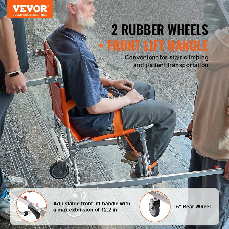 SKYSHALO Portable Stair Chair, Handicap Patient Transport, 350 lbs