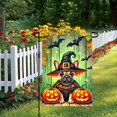 thumbnail image 4 of Halloween French Bulldog Garden Flag 12x18 Inch Cute Dog Pumpkin Witch Hat Double Sided Fall Yard Outdoor Banner for Porch Lawn Patio Seasonal Home Decor, 4 of 6