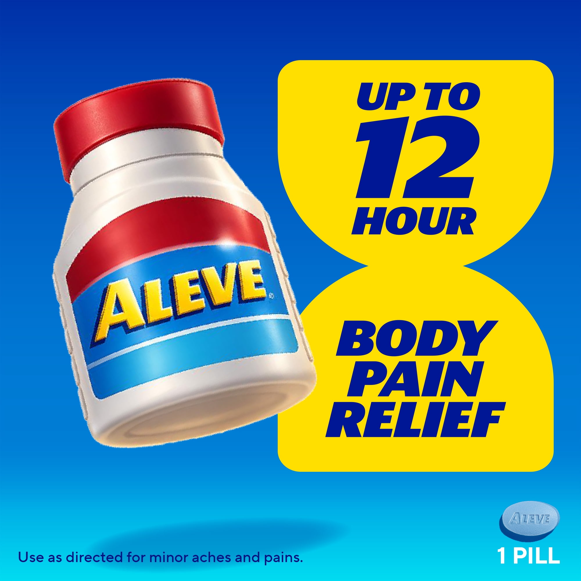 Aleve Caplets Easy Open Arthritis Cap Naproxen Sodium Pain Reliever, 90 Count + 20 Count Bonus Pack