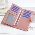 thumbnail image 4 of SPRING PARK Women's Wax Genuine Faux Leather Solid Color Large Capacity Clutch Wallet Card, 4 of 6