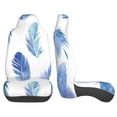 thumbnail image 2 of LAKIMCT Bird Blue Feathers Car Seat Covers Vehicle Front Seat Covers Universal Fit Seat Protector, 2 of 9