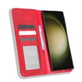 thumbnail image 5 of SaniMore Samsung Galaxy S23 Ultra 6.8" 2023 Case, Magnetic Folio PU Leather Cover with Card Slots Cash Pocket Stand Feature Full-body Protctive Shockproof Anti-fall Business Wallet Retro Shell, Red, 5 of 14