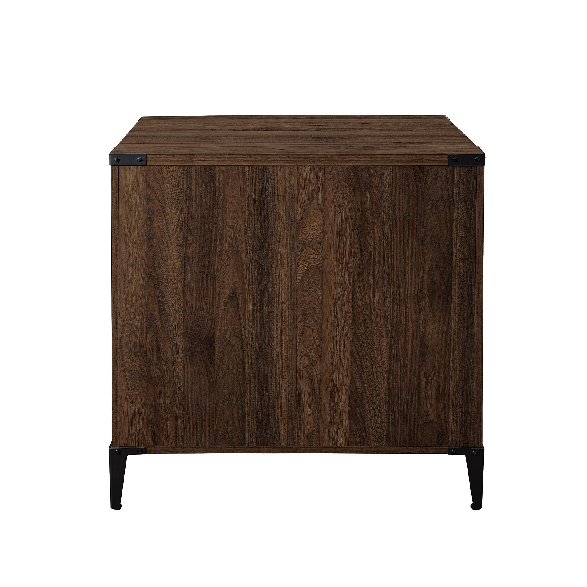 Walker Edison Modern Industrial 2-Drawer File Cabinet, Dark Walnut