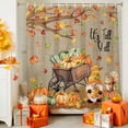 thumbnail image 4 of Shower Curtain 66"W x 72"L It's Fall Y'all Thanksgiving Pumpkins Maple Leaves Fabric Shower Curtains Set with Hooks Water Repellent Bathroom Curtains Machine Washable Bathroom Accessories, 4 of 6