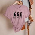 thumbnail image 5 of Pxiakgy Vente Chaude T-Shirts de Pâques Col Rond pour Femmes Joyeuses Pâques Lapin avec Lunettes Blouse Décontractée Graphique Printemps Hauts Colorés Tee Femmes Printemps Été Imprimé Manches Courtes Col Rond T-Shirt Haut, 5 of 5