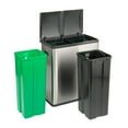 thumbnail image 2 of Design Trend Stainless Steel Touchless Trash Can with Dual Compartments, 30 Liter / 8 Gallon, 2 of 8