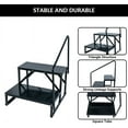 thumbnail image 3 of RV Steps with Handrail, 2 Step Stairs 5th Wheel Stair Hot Tub Steps Outdoor, Portable Mobile Home Stairs Steps Spa Step Ladder with Handrail for Travel Trailer, Motor Home, Camper, 3 of 6