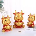 thumbnail image 4 of 1 10W Hucha de ganado, estatuilla de vaca, hucha, año del zodiaco chino, adorno de vaca buey, 4 of 5