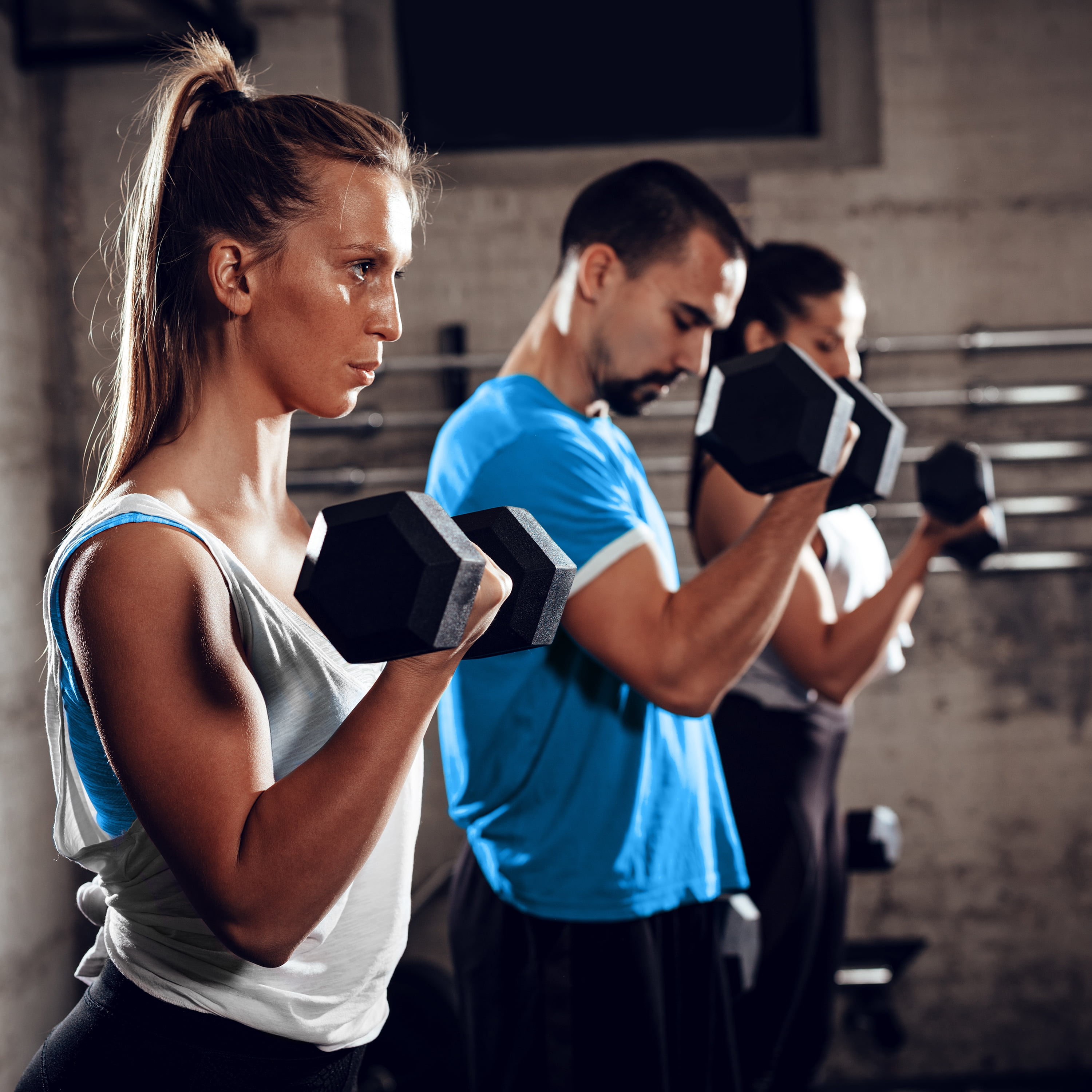 CAP 300lb Rubber Hex Dumbbell Set, Free Weights for Home Gym Strength Training