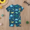 thumbnail image 7 of NIEWTR Toddler Baby Boy Swimsuit Kids Rash Guard Short Sleeve One Piece Bathing Suit Swimwear(Dark Blue,12-18 Months), 7 of 7