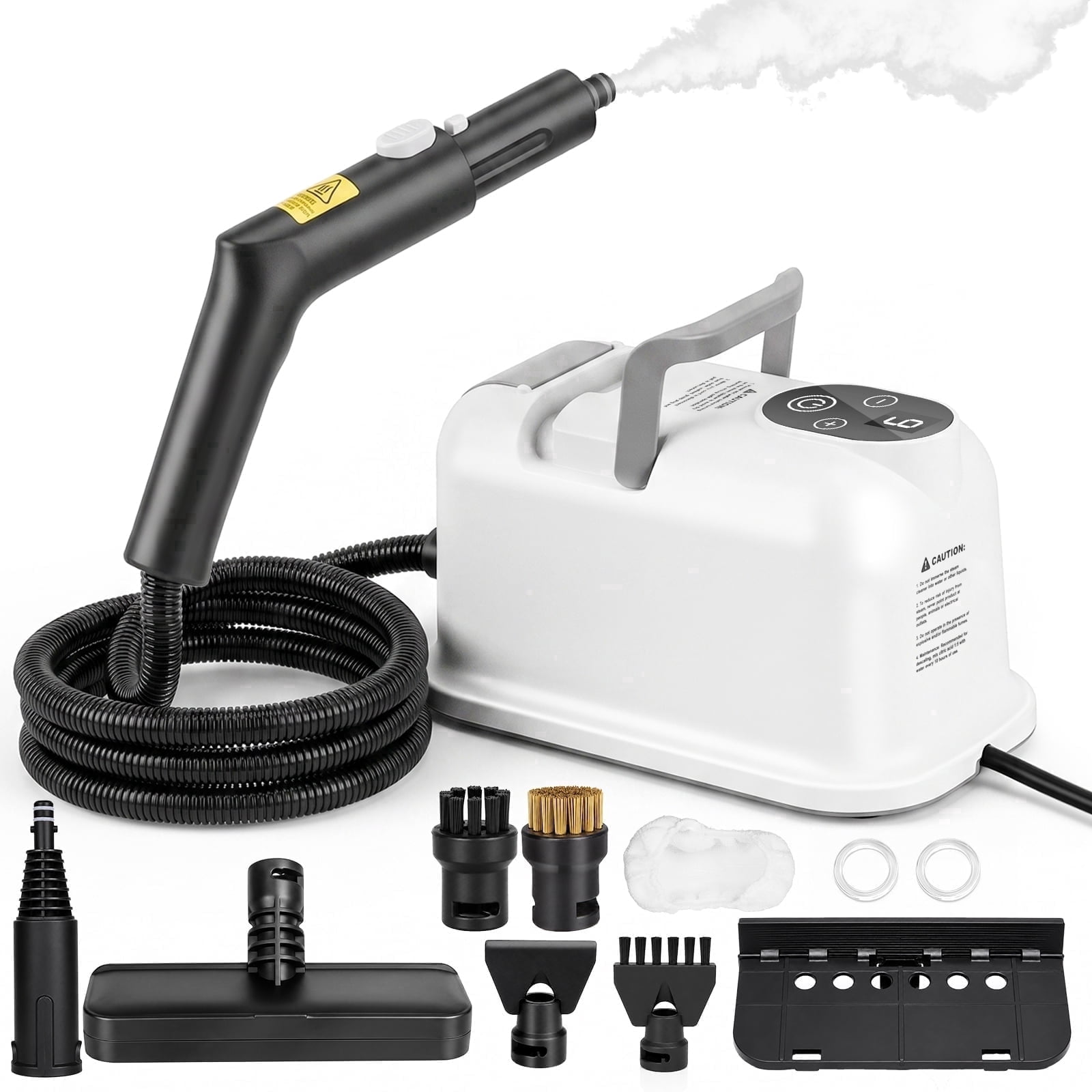 BIMZUC Handheld Steam Cleaner, 1000W Multi-Surface Steamer with 9