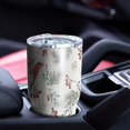 thumbnail image 4 of 30oz White Christmas Bird and Pine Pattern Tumblers Stainless Steel Tumbler with Lid and Straw,Vacuum Insulated Double Wall Travel Tumbler Cups Mug with Cleaning Brush for Coffee,Tea, 4 of 7