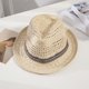 thumbnail image 2 of Sombrero unisex de rayas y patchwork: sombrero de nailon ajustable para vacaciones en la playa y actividades al aire libre, 2 of 4
