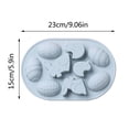 thumbnail image 3 of NSESSHome Easter Bunny Egg Silicone Mold for Chocolate Mold Baking Pan for Easter Party Hot Chocolate Bombs Fondant Candy Jelly Dome Cake Topper Making, 3 of 5