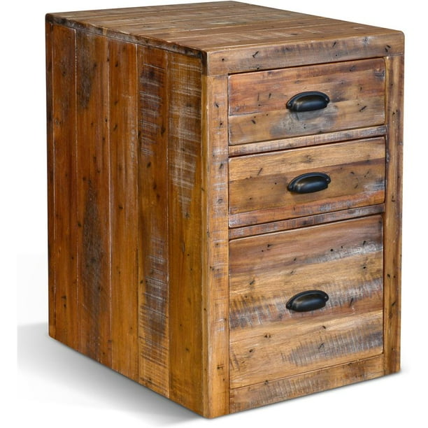 Sunny Designs Havana 20" 3drawer Solid Acacia Wood File in