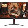 thumbnail image 1 of Restored AOC 24G4 24" Gaming Monitor, Full HD 1920x1080 IPS Panel, 180Hz 1ms, 1x HDMI 2.0, 1x Display Port, Adaptive-Sync, Audio Earphone Out, Console Gaming Ready, 3-Year Zero-Bright-Dot (Refurbished), 1 of 8