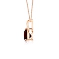 thumbnail image 2 of Angara Necklace - Natural Garnet Pendant Necklace in 14K Rose Gold for Women (Size-6mm) | January Birthstone Jewelry, Birthday, Anniversary, Christmas, Jewelry Gift for Women, 2 of 8