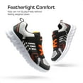 thumbnail image 3 of Dream Pairs Kids Boys &Girls Lightweight Athletic Sneakers Breathable Running Shoes Kd18002K Black/Grey/Orange Size 10, 3 of 5