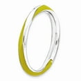 thumbnail image 3 of 925 Sterling Silver Stackable Expressions Twisted Yellow Enameled Ring Size: 5; for Adults and Teens; for Women and Men, 3 of 5