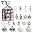 thumbnail image 2 of 73 piezas de bolas de Navidad decorativas de plástico plateadas y blancas, adornos colgantes para árbol de Navidad, colgantes para el hogar, Navidad, 2 of 4