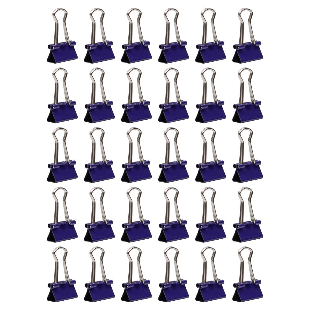 JAM Paper Colorful Binder Clips, Extra Small, 3/5 inch (15 mm), Purple, 30/Pack