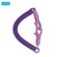 thumbnail image 3 of Uxcell Retractable Coil Springs Keychain with Plastic Lobster Clasp for Keys Wallet, Purple 4 Pack, 3 of 6
