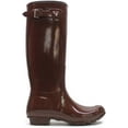 thumbnail image 3 of Hunter Womens Original Tall Gloss Rain Boots - Brown Bolt - 10, 3 of 5