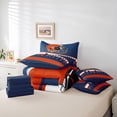 thumbnail image 6 of Homewish Football Sport Game 7-Piece Bedding Comforter Set,Rugby City King Bedding Sets,Orange Deepblue Bed Sheets For Kids,Luxury Bedroom Decor Reversible, 6 of 8