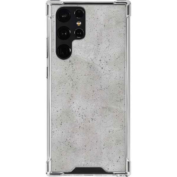 Skinit Concrete Light Grey Concrete Galaxy S22 Ultra Clear Case